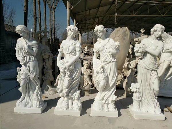 chinese stone sculpture hunan white angel sculptures garden statues stone carvings