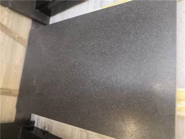 black granite tile flooring  honed