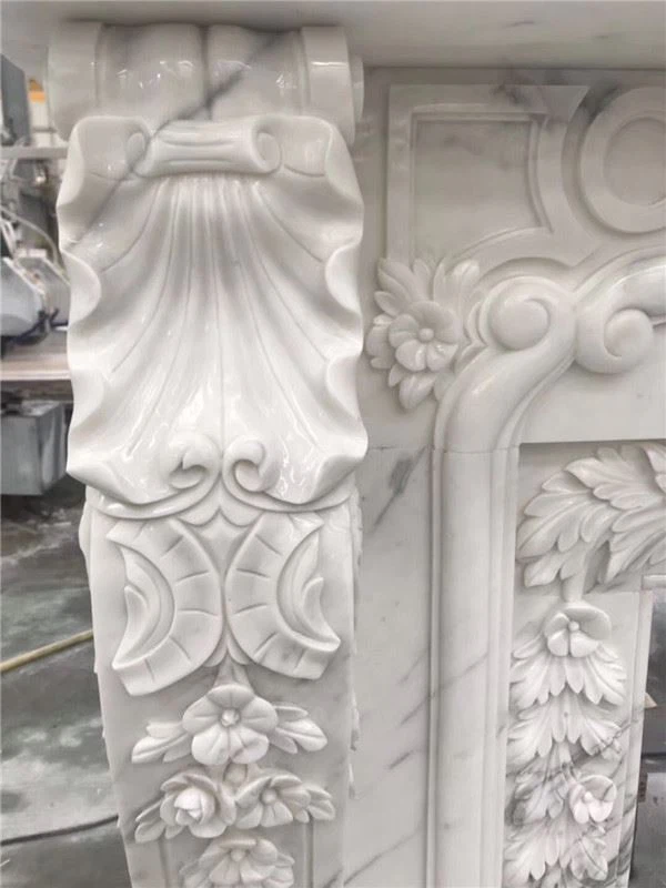 calacatta marble fireplace decoration