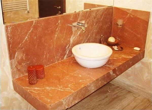 red marble countertops for bathroom