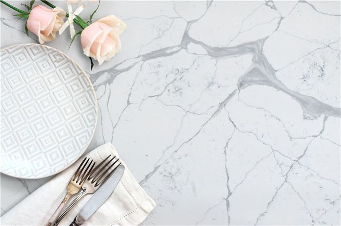 calacatta grey quartz for vanity top