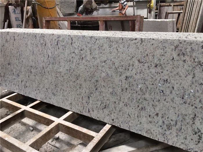 white rose granite slab for wall covering