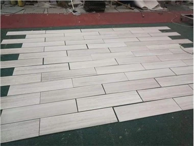 Witte houtnerf marmeren tegels