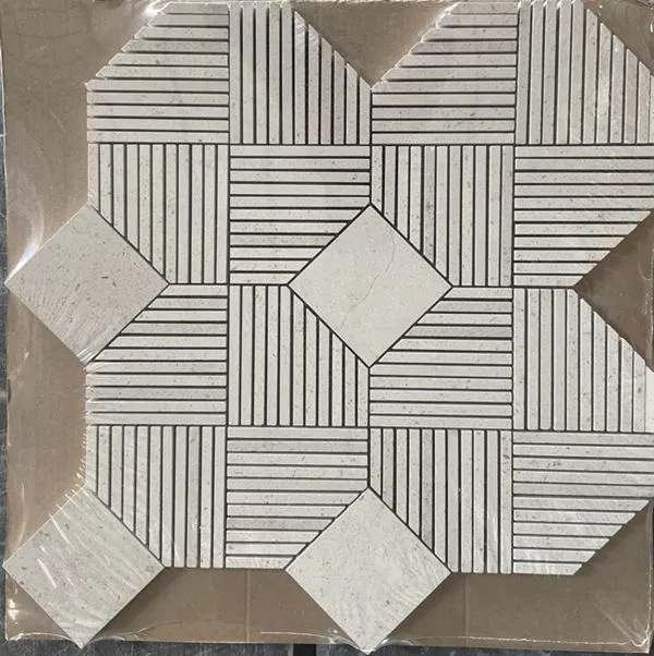 Kalkstenen groove mozaïek