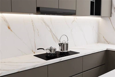 Calacatta Oro Gesinterd Stenen Aanrechtblad