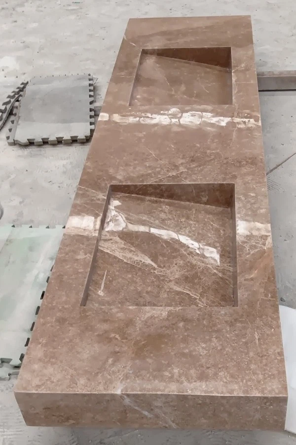 marble double sink vanity